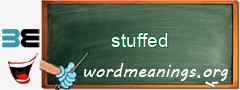 WordMeaning blackboard for stuffed
